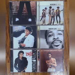 Vintage Michael Jackson, Jackson 5, Marvin Gaye & AL Green Albums (6 CDs)